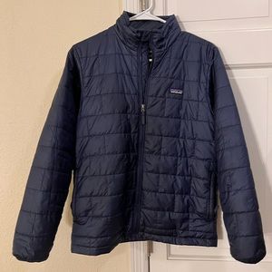EUC Patagonia Boys’ Nano Puff Jacket, navy blue, size XL